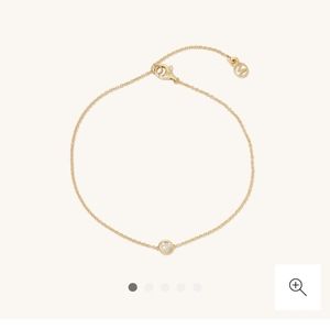 Mejuri solo diamond bracelet yellow gold